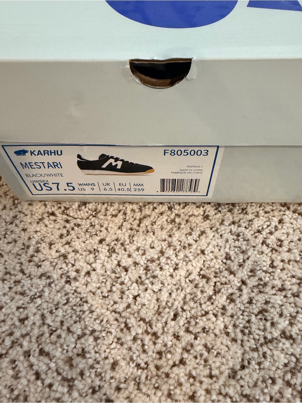 Karhu Mestaru black/white unisex sneakers women’s size 9/EU 40.5 - Picture 9 of 9